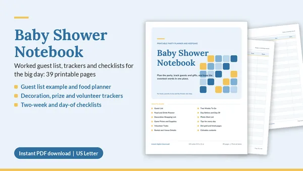 Cover of Baby Shower Notebook