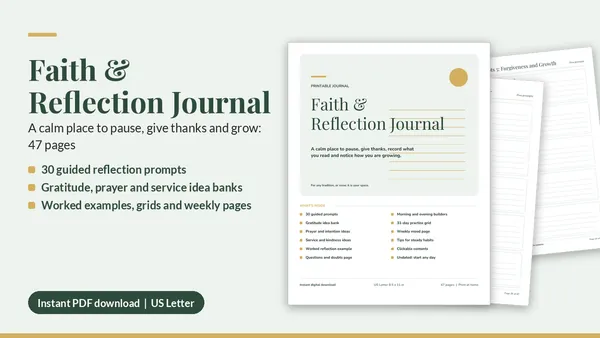 Cover of Faith & Reflection Journal