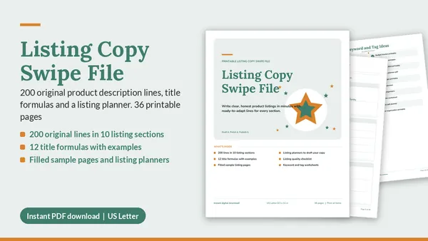 Cover of Listing Copy Swipe File