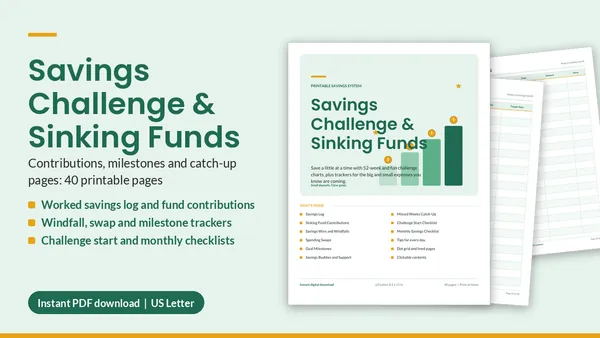 Cover of Savings Challenge & Sinking Funds