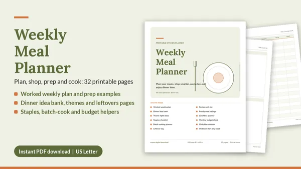Cover of Weekly Meal Planner